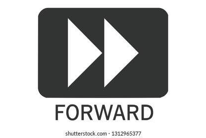 Old Vintage Radio Player Button Icon: Forward
