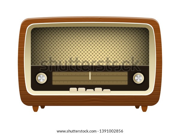 Old Vintage Radio Vector Design Illustration Stock Vector (Royalty Free