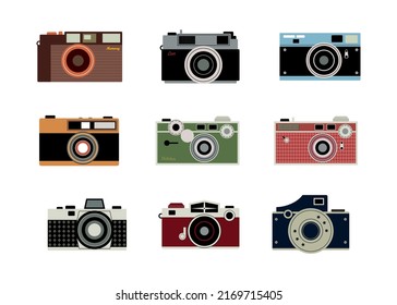 old vintage retro classic camera vector illustration