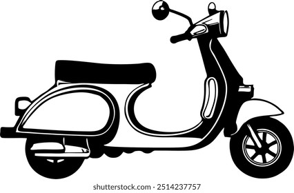 old vintage scooter black and white vector file free download. Indian scooter vector black and white