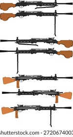 Vectores de la vieja Antiguas Soviet Machinegun