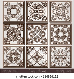 old vintage square pattern