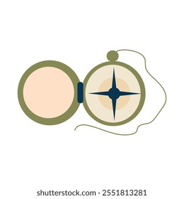 Ilustração do vetor da bússola do estilo antigo vintage. 