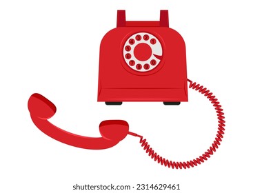 Old Vintage Telephone Cartoon illustration