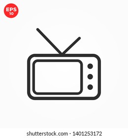 Old Vintage Television Icon Vector