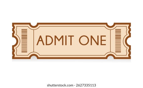 old vintage ticket. Admit One