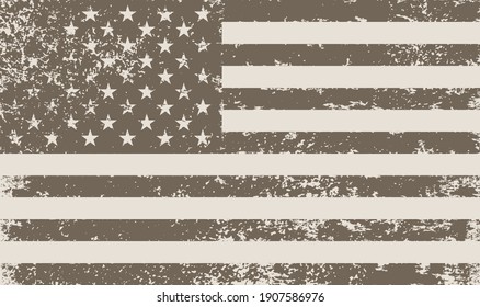 Old vintage United States flag.