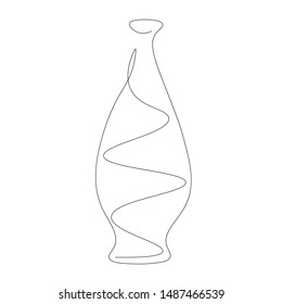 Old vintage vase, vector illustration 