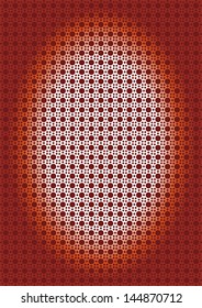 old vintage wallpaper design with symmetrical dots and white light in the middle