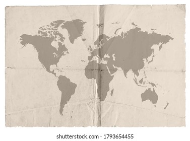 Viejo mapa del mundo vintage de fondo.