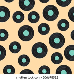 old vinyl equipment seamless pattern concept. Vector illustration design