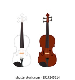The old violin vector drawing