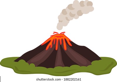火山噴火の図 のベクター画像素材 ロイヤリティフリー