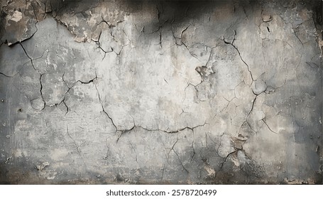 Old wall background. Cracks in a wall. crack vintage concrete wall texture. Old weathered wall. 