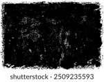 Old wall. Dust black and white background. Distress overlay texture. Dark urban overlay background. Grunge distressed texture with aged edges. Scratched and dirty surface of an old metal sheet.