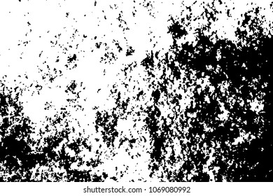 Old wall grunge vector background, gray broken cement banner, black dust stone backdrop, retro crack surface, dirty dotted wallpaper, vintage rough texture.
