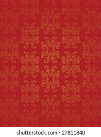 old wallpaper red