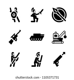 old, war, conflict and vector icons in War vector set. Graphics for web and design