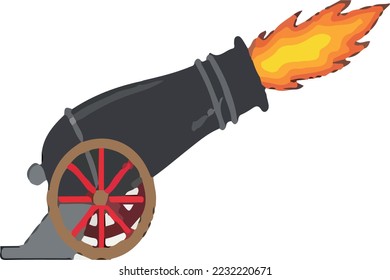 vector de canon de herramientas de guerra antigua