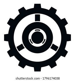 Old watch cog wheel icon. Simple illustration of old watch cog wheel vector icon for web design isolated on white background