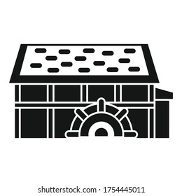 Old water mill icon. Simple illustration of old water mill vector icon for web design isolated on white background