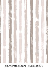 Old watercolor brush stripes pattern on white. Pink, violet, purple, beige and brown paintbrush lines vertical texture for backdrop. For textile.