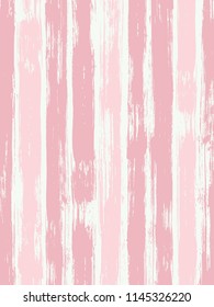 Old watercolor brush stripes pattern on white. Pink and red paintbrush lines vertical texture for background. For cloth.