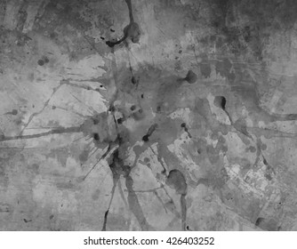 old watercolor paper vector background, black and white paint splash stain