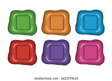 Old wax stamp. Set of wax seal icons vector. Illustration.