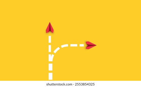 Old way and New way.
Change management business idea concept.