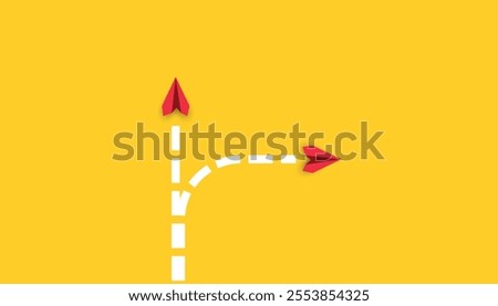 Old way and New way.
Change management business idea concept.