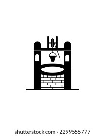 old well icon, vector best flat icon.