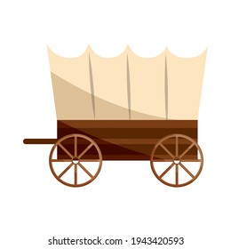 old west carriage icon isolated