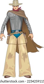 Old West Marshal Vector Illustration