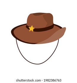 alter Westernhut einzeln auf Design