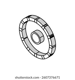 old wheel isometric icon vector. old wheel sign. isolated symbol illustration
