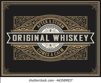 Old whiskey label.