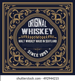 Etiqueta de Whisky antigua
