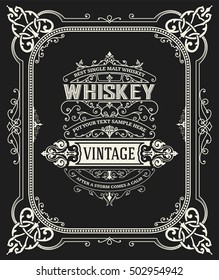 Old whiskey label.
