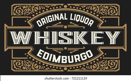Old Whiskey Label