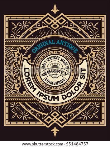 Old whiskey label