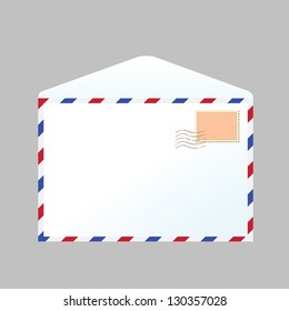 old white letter with stamp
