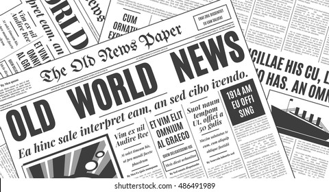 News Paper Old 库存矢量图、图片和艺术矢量图 Shutterstock