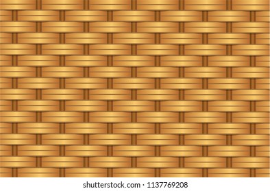 Old wicker basket vector texture background