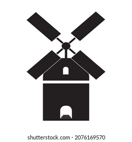 
old windmill coming from vector illustration