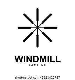 Old Windmill Logo Design Vector