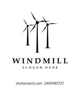 diseño vintage del viejo logotipo del molino de viento