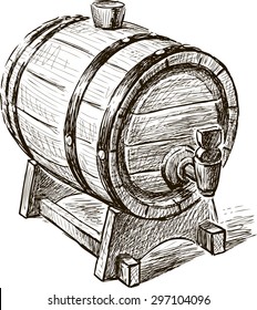 old wine barrel