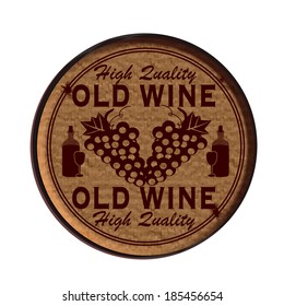 old wine label stamp vector illustration