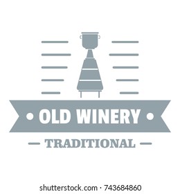 Old winery logo. Simple illustration of old winery vector logo for web